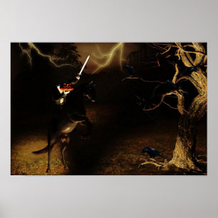 Kopfloser Reiter Halloween-Plakat Poster