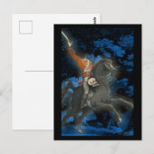 Kopfloser Reiter mit Totenkopf Postkarte (Vorne/Hinten)
