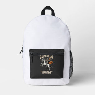 Kopfloser Reiter Sleepy Hollow Halloween T-Shirt  Bedruckter Rucksack