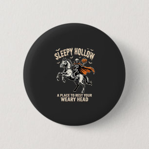 Kopfloser Reiter Sleepy Hollow Halloween T-Shirt Button