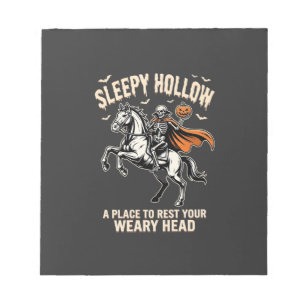 Kopfloser Reiter Sleepy Hollow Halloween T-Shirt Notizblock