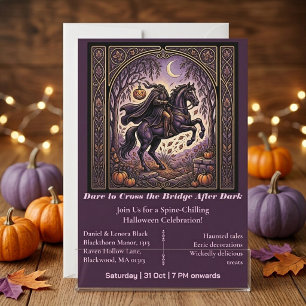Kopfloser Reiter Sleepy Hollow Midnight Rider Kuns Einladung