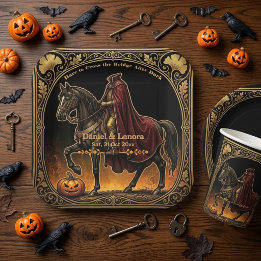 Kopfloser Reiter Sleepy Hollow Wage es zu Überquer Pappteller