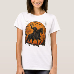 Kopfloser Ritter auf Pferd Kürbis Halloween T-Shirt