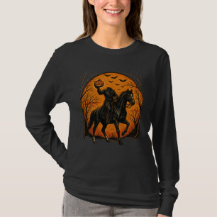 Kopfloser Ritter auf Pferd Kürbis Halloween T-Shirt