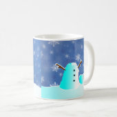 Kopfloser Schneemann! Frecher Pinguin! Kaffeetasse (VorderseiteRechts)