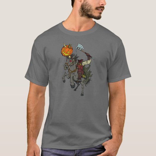 Kopfloses Einhorn-Mann-Halloween-T-Shirt T-Shirt (Vorderseite)