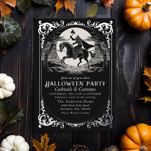 Kopfloses Halloween-Party Folieneinladung