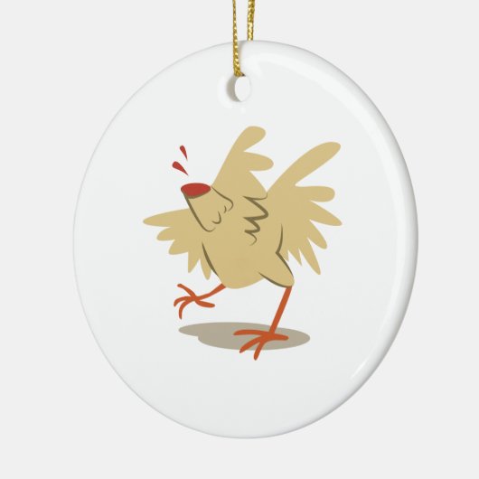 kopfloses Huhn Keramik Ornament (Links)