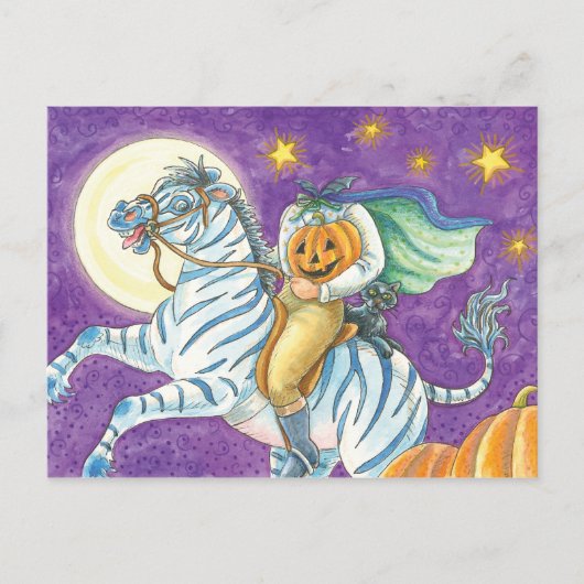 Kopfloses Pferd auf Zebra Postkarte (Vorderseite)