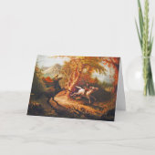 kopfloses Pferd, das Ichabod-Kranich verfolgt Karte (Vorderseite)