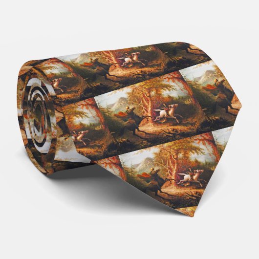 kopfloses Pferd, das Ichabod-Kranich verfolgt Krawatte (Gerollt)