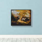 kopfloses Pferd, das Ichabod-Kranich verfolgt Leinwanddruck (Insitu (Holzboden))