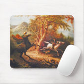 kopfloses Pferd, das Ichabod-Kranich verfolgt Mousepad (Mit Mouse)