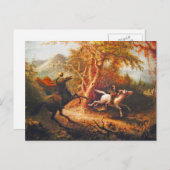 kopfloses Pferd, das Ichabod-Kranich verfolgt Postkarte (Vorne/Hinten)