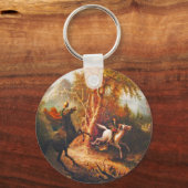kopfloses Pferd, das Ichabod-Kranich verfolgt Schlüsselanhänger (Vorderseite)