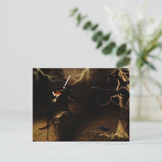 Kopfloses Pferd Halloween Postkarte (Stehend Vorderseite)