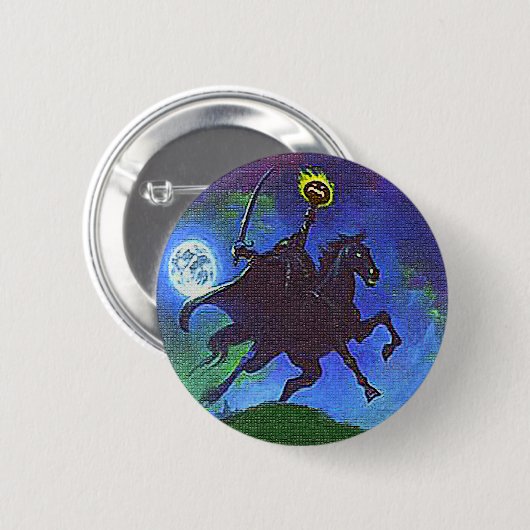 Kopfloses Pferd im blauen Licht Button (Vorne & Hinten)