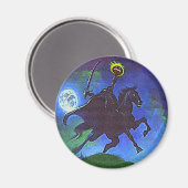 Kopfloses Pferd im blauen Licht Magnet (Vorderseite/Rückseite)