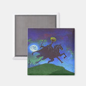 Kopfloses Pferd im blauen Licht Magnet (Vorderseite/Rückseite)