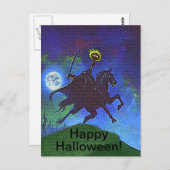 Kopfloses Pferd im blauen Licht Postkarte (Vorne/Hinten)