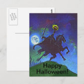 Kopfloses Pferd im blauen Licht Postkarte (Vorne/Hinten)