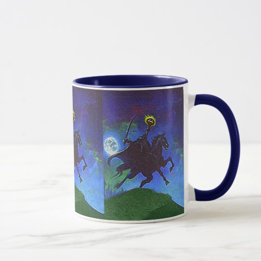 Kopfloses Pferd im blauen Licht Tasse (Rechts)