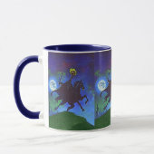 Kopfloses Pferd im blauen Licht Tasse (Links)