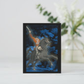 kopfloses Pferd mit Schädel Postkarte (Stehend Vorderseite)