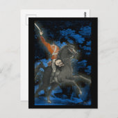 kopfloses Pferd mit Schädel Postkarte (Vorne/Hinten)