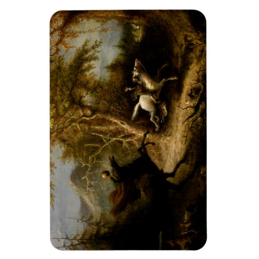 Kopfloses Pferd, Schläfenholz und Kranich Magnet (Vertikal)