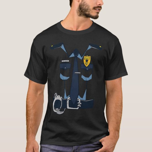 Kopfloses Polizeiuniversum Funny Halloween-Kostüm T-Shirt (Vorderseite)
