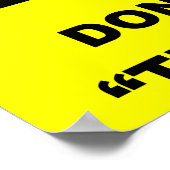 Kopfloses Typ-Sicherheitszeichen Poster (Ecke)