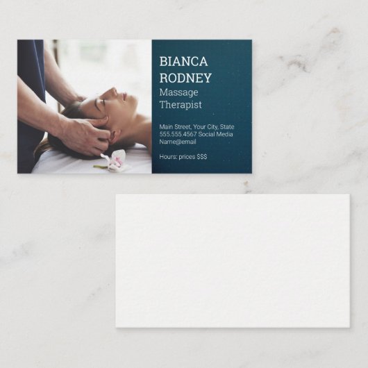 Kopfmassage Visitenkarte (Vorne/Hinten)