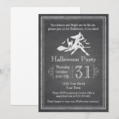 Kopfpappe Halloween-Hexe Einladung (Vorne/Hinten)