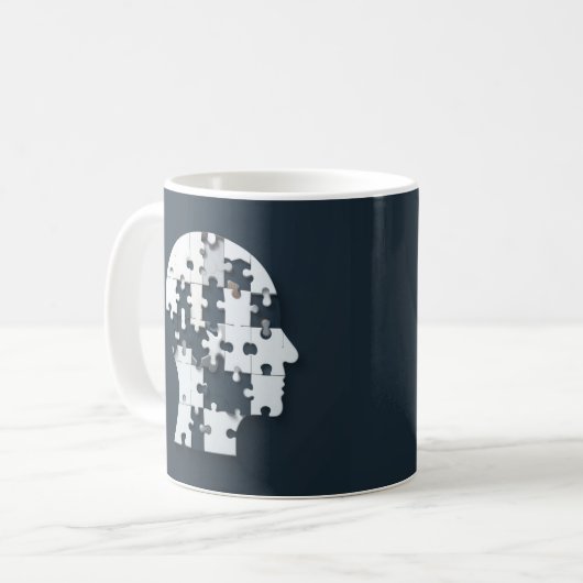 Kopfpuzzle Kaffeetasse (Vorderseite Links)