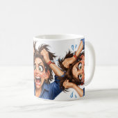 Kopfschmerz Frau Kaffeetasse (VorderseiteRechts)