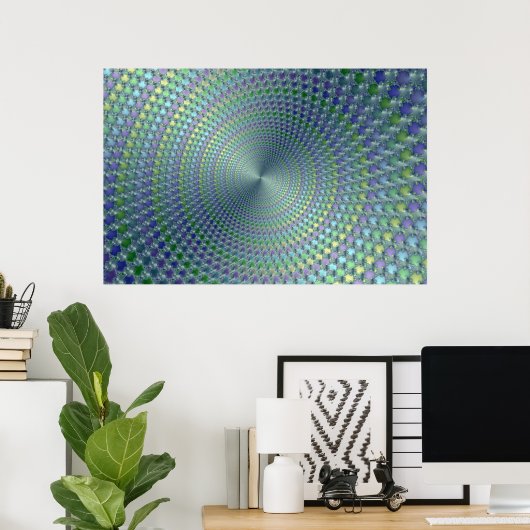 Kopfschmerzen - Fraktal Poster (Heimbüro)