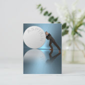 Kopfschmerzen Postkarte (Stehend Vorderseite)