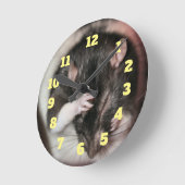 Kopfschmerzen! Runde Wanduhr (Winkel)