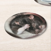 Kopfschmerzen! Runder Pappuntersetzer (Angewinkelt)