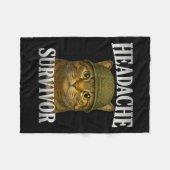 Kopfschmerzen Survivor Cat Meme Funny Kitten Gesch Fleecedecke (Vorderseite (Horizontal))