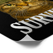 Kopfschmerzen Survivor Cat Meme Funny Kitten Gesch Poster (Ecke)