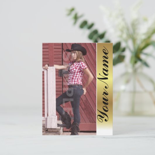 Kopfschuss Comp Card Zeds Postkarte (Stehend Vorderseite)