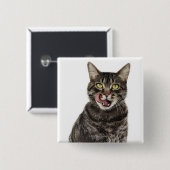 Kopfschuss einer männlichen Katze, die beim Schauk Button (Vorne & Hinten)