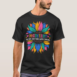 Kopfstart farbenfrohe Sonnenblume T-Shirt