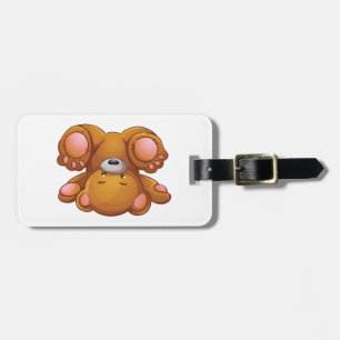 Kopfstehender Teddybär Gepäckanhänger