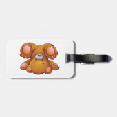 Kopfstehender Teddybär Gepäckanhänger (Rückseite horizontal)