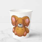 Kopfstehender Teddybär Pappbecher (Vorderseite)