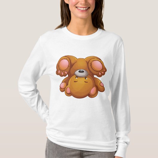 Kopfstehender Teddybär T-Shirt (Vorderseite)